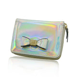 Metallic Coloured Purse Short - Silver image