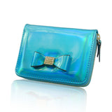 Metallic Coloured Purse Short - Blue image