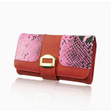 Faux Snake Buckle Purse - Red image