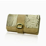 Faux Snake Buckle Purse - Khaki image