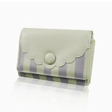Striped Scallop Purse -  Light Grey image