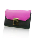 Contrast Ladies Wallet - Fuschia & Black image