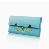 Kitty Face Purse Long - Light Blue image