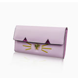 Kitty Face Purse Long - Lilac image
