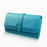 Textured Faux Leather Ladies Wallet - Aqua image