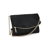 Zip Rounded Evening Bag - Black image