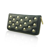 Heart Studded Wallet - Black image