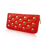 Heart Studded Wallet - Red image