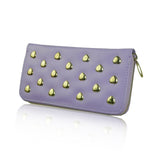 Heart Studded Wallet - Light Purple image