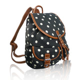 Polka Dot Retro Rucksack - Black image