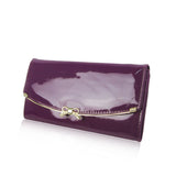 Patent Bow Purse - Purple image