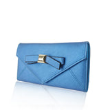 Metallic Bow Purse - Blue image