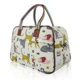 Mixed Cat Overnight Bag - Beige image