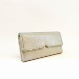 Marguerite Metal V Trim Purse - Silver image