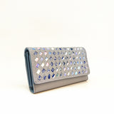 Fleur Chop Out Pattern Purse - Purple image