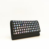 Fleur Chop Out Pattern Purse - Black image