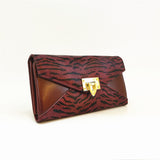 Danique Zebra Purse - Burgundy image