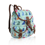 Rabbit Retro Rucksack - Turquoise image
