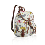 Mixed Cat Retro Rucksack -Beige image