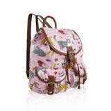 Mixed Cat Retro Rucksack - Pink image
