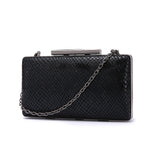 Reptile Solid Clutch Bag - Black image