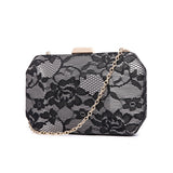 Lace Hexagon Clutch Bag - Grey image