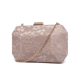 Lace Hexagon Clutch Bag - Beige image
