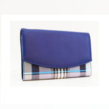 Camila Tartan Contrast Purse - DkBlue image