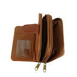 Natalie Real Leather Purse - Brown image