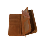 Leslie Real Leather Purse - Brown image