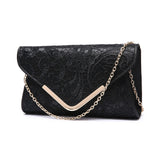 Lace Envelope Bag - Black image