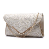 Lace Envelope Bag - Beige image