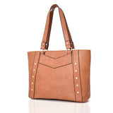 Layla Stud Detail Tote - yellow brown image