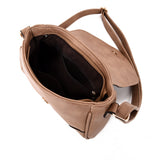 Snake Flap Cross Body Bag - brown image