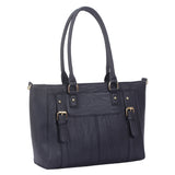 Violet Buckle Tote Bag - Black image