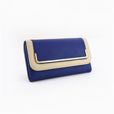 Contrast Edged Purse - Navy Blue image