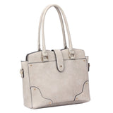 Maddison tote bag with luggage tags - grey image