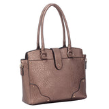 Maddison tote bag with luggage tags - brown image