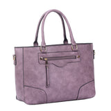 Lola zip front tote bag - purple image