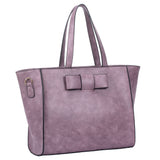 Matilda bow tote bag - purple image