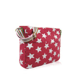 Stars Cross Body Bag - dark red image