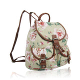 Large Flower Retro Rucksack - Beige image