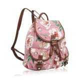 Large Flower Retro Rucksack - Pink image