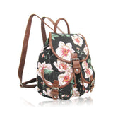 Large Flower Retro Rucksack - Black image