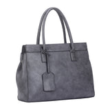 Layla Structured Bag with Luggage Tag  - Dark Grey image