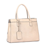 Layla Structured Bag with Luggage Tag  - Beige image