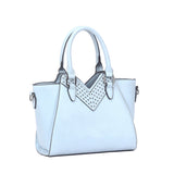 Tallulah V-Cut Angular Handbag - Blue image