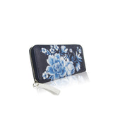 Kalei Flower Print Purse - Navy Blue image