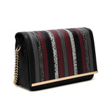 Roxanne Stripe Mix Cross Body Bag - Black image