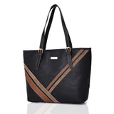 Abhy stripe detail tote - BLACK image